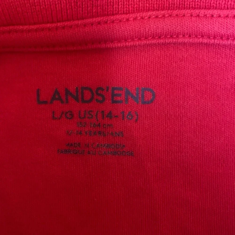 NWT LANDS' END SCHOOL UNIFORM KIDS SHORT SLEEVE INTERLOCK POLO SHIRT LARGE 14-16